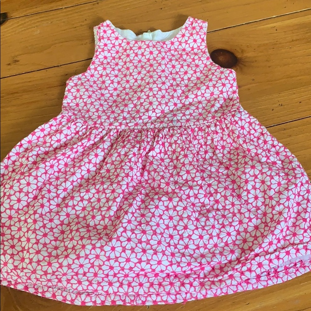 White and pink floral dress